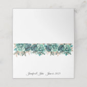 Wedding Gevouwen Naam Plaats Kaart Plaatskaartje (Buitenkant ongevouwen)