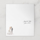 Wedding Gevouwen Naam Plaats Kaart Plaatskaartje (Buitenkant ongevouwen)