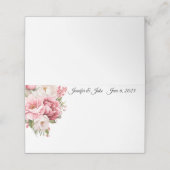 Wedding Gevouwen Naam Plaats Kaart Plaatskaartje (Buitenkant ongevouwen)