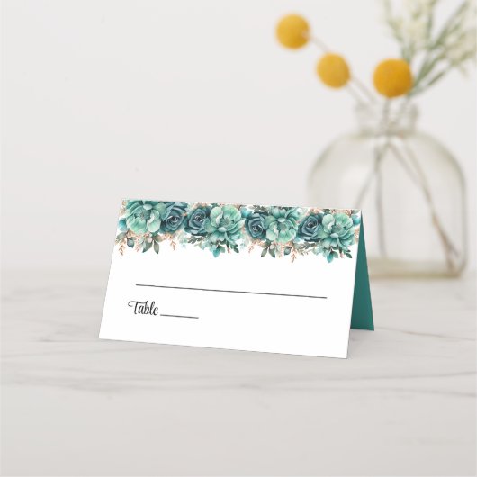 Wedding Gevouwen Naam Plaats Kaart Plaatskaartje (Voorkant)