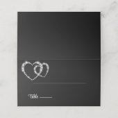 Wedding Gevouwen Naam Plaats Kaart Plaatskaartje (Buitenkant ongevouwen)