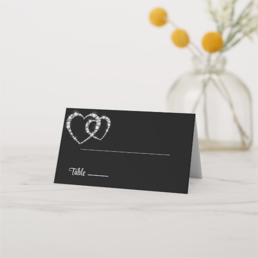 Wedding Gevouwen Naam Plaats Kaart Plaatskaartje (Voorkant)