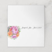 Wedding Gevouwen Naam Plaats Kaart Plaatskaartje (Buitenkant ongevouwen)