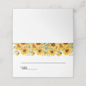 Wedding Gevouwen Naam Plaats Kaart Plaatskaartje (Buitenkant ongevouwen)