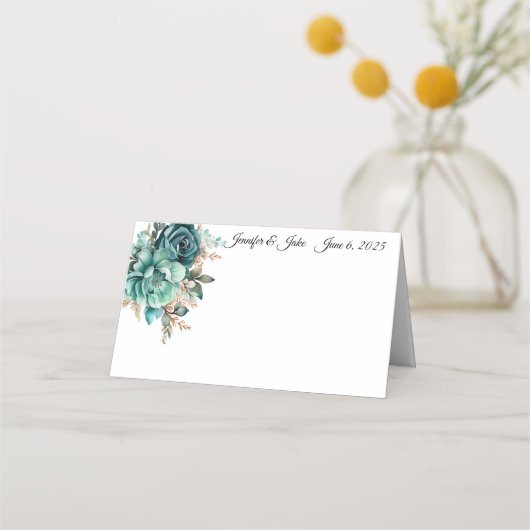 Wedding Gevouwen Naam Plaats Kaart Plaatskaartje (Voorkant)