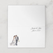 Wedding Gevouwen Naam Plaats Kaart Plaatskaartje (Buitenkant ongevouwen)
