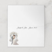 Wedding Gevouwen Naam Plaats Kaart Plaatskaartje (Buitenkant ongevouwen)