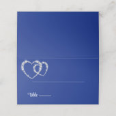 Wedding Gevouwen Naam Plaats Kaart Plaatskaartje (Buitenkant ongevouwen)