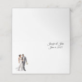 Wedding Gevouwen Naam Plaats Kaart Plaatskaartje (Buitenkant ongevouwen)