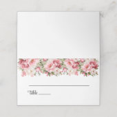 Wedding Gevouwen Naam Plaats Kaart Plaatskaartje (Buitenkant ongevouwen)