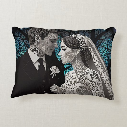 Wedding Gift Accent Kussen (Achterkant)