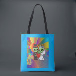 Wedding Gift Alien Bride and Groom Psychedelic Tote Bag<br><div class="desc">A Galactic Celebration of Love Take your style to another dimension with the Alien Bride Groom Wedding Tote. This medium 16" x 16" carry-all features a stunning, high-detail illustration of an extraterrestrial couple set against a Turquoise Blue Psychedelic Art Bag background. Made from 100% sturdy brushed polyester, it combines a...</div>
