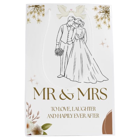 Wedding gift bag medium cadeauzakje (Voorkant)