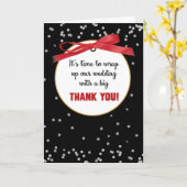 Wedding Gift Dank je Cadeaus, Red Ribbon Kaart (Gele Bloem)