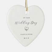 Wedding Gift Just Married Keepsake Ornament (Rechts)