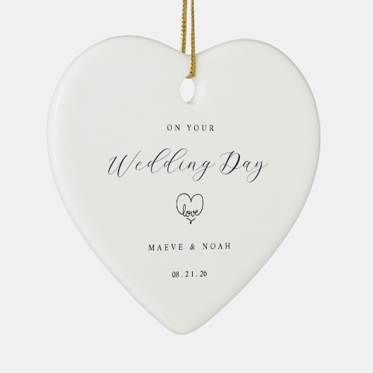 Wedding Gift Just Married Keepsake Ornament (Rechts)