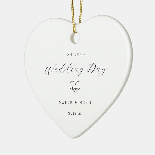 Wedding Gift Just Married Keepsake Ornament (Links)