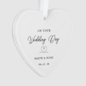 Wedding Gift Just Married Keepsake Ornament (voorkant)