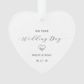 Wedding Gift Just Married Keepsake Ornament (voorkant)
