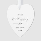 Wedding Gift Just Married Keepsake Ornament (voorkant)