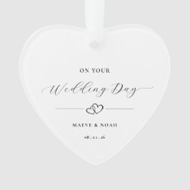 Wedding Gift Just Married Keepsake Ornament