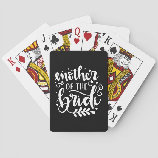 Wedding Gift-moeder van de bruid Pokerkaarten (Achterkant)