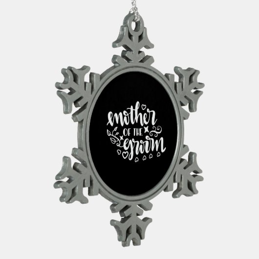 Wedding Gift-moeder van de bruidegom Tin Sneeuwvlok Ornament (Links)