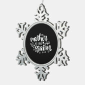 Wedding Gift-moeder van de bruidegom Tin Sneeuwvlok Ornament (Rechts)