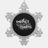 Wedding Gift-moeder van de bruidegom Tin Sneeuwvlok Ornament (Voorkant)