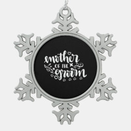 Wedding Gift-moeder van de bruidegom Tin Sneeuwvlok Ornament