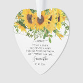 Wedding Gift Moeder van de bruine zonnebloem Ornament (voorkant)