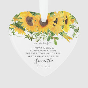 Wedding Gift Moeder van de bruine zonnebloem Ornament