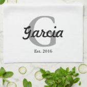 Wedding Gift Personalized Hand Towel Theedoek (Gevouwen)