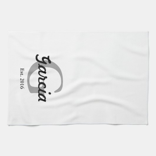 Wedding Gift Personalized Hand Towel Theedoek (Horizontaal)