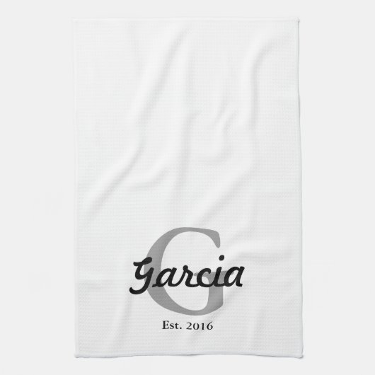 Wedding Gift Personalized Hand Towel Theedoek (Verticaal)