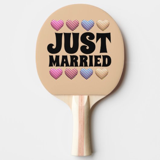 Wedding Gift Ping Pong Paddle, GEWOOND Tafeltennisbatje (Voorkant)