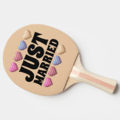 Wedding Gift Ping Pong Paddle, GEWOOND Tafeltennisbatje (Zijkant)