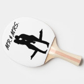 WEDDING GIFT PING PONG PADDLE, MR.& MRS. TAFELTENNISBATJE (Zijkant)
