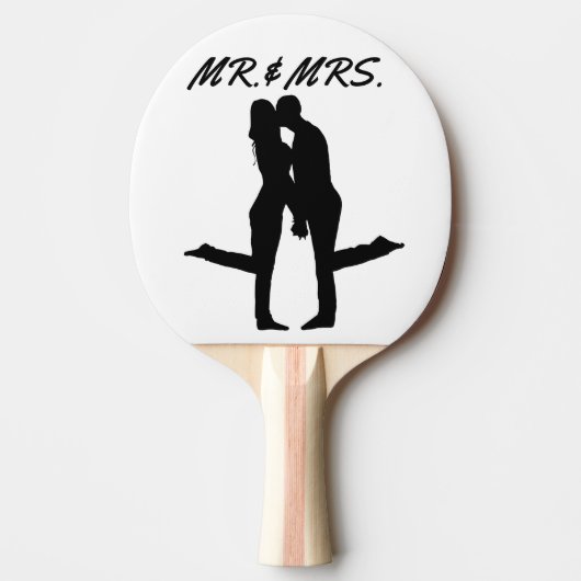WEDDING GIFT PING PONG PADDLE, MR.& MRS. TAFELTENNISBATJE (Voorkant)
