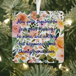 Wedding Gift Quote Wensen voor de nieuwe huwelijke Metalen Ornament