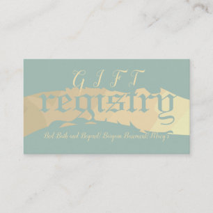 Wedding Gift Registry Golden Veiled Wildflower Informatiekaartje