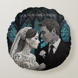Wedding Gift Rond Kussen