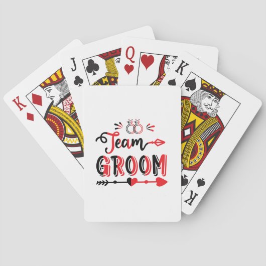 Wedding Gift Team Groom Pokerkaarten (Achterkant)
