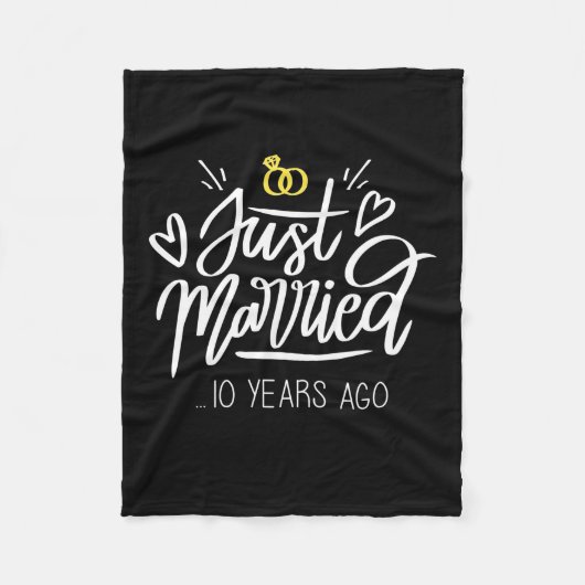 Wedding Gifts | 10th Wedding Anniversary Fleece Deken (Voorkant)
