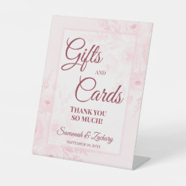Wedding Gifts & Cards Thank You Blush Pink Peonies Reclamebord Met Voetstuk