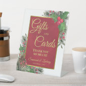 Wedding Gifts & Cards Thank You Holly & Pine Reclamebord Met Voetstuk (Insitu)