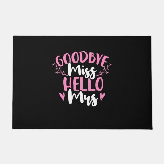 Wedding Gifts | Goodbye Miss Hello Mrs Deurmat (Voorkant)