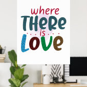 Wedding Gifts Where There is Love Poster (Thuiskantoor)