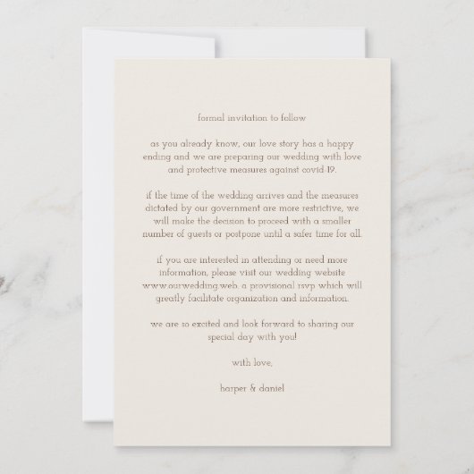 Wedding Gold Effect World Map Save The Date (Achterkant)