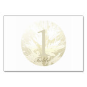 Wedding Gold Flowers Personalized Table Kaart 4 (Voorkant)